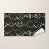 Classy Retro Design in zwart en goud Bad Handdoek (Handdoek)