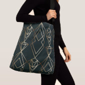 Classy Retro Design in zwart en goud Crossbody Tas (Dichtbij)