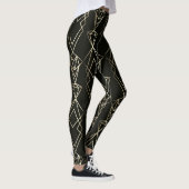 Classy Retro Design in zwart en goud Leggings (Rechts)