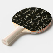 Classy Retro Design in zwart en goud Tafeltennisbatje (Voorkant Gekanteld)