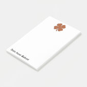 Classy retro Irish Gelukkig shamrock Post-it® Notes (Schuin)