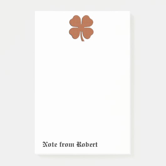 Classy retro Irish Gelukkig shamrock Post-it® Notes (Voorkant)