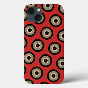 Classy Retro Red en Black Pattern Case-Mate iPhone Case