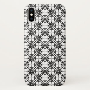 Classy Retro Vibe geometrisch patroon iPhone X Hoesje