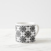 Classy Retro Vibe geometrisch patroon Espresso Kop (Voorkant rechts)