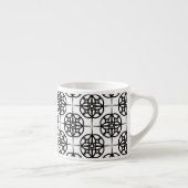 Classy Retro Vibe geometrisch patroon Espresso Kop (Rechts)