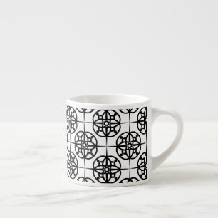 Classy Retro Vibe geometrisch patroon Espresso Kop