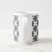 Classy Retro Vibe geometrisch patroon Grote Koffiekop (Achterkant)