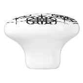 Classy Retro Vibe geometrisch patroon Keramische Knop (Zijkant)
