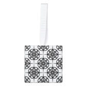 Classy Retro Vibe geometrisch patroon Kubus Ornament (Voorkant)