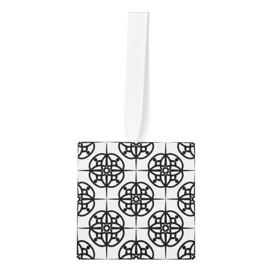 Classy Retro Vibe geometrisch patroon Kubus Ornament (Voorkant)