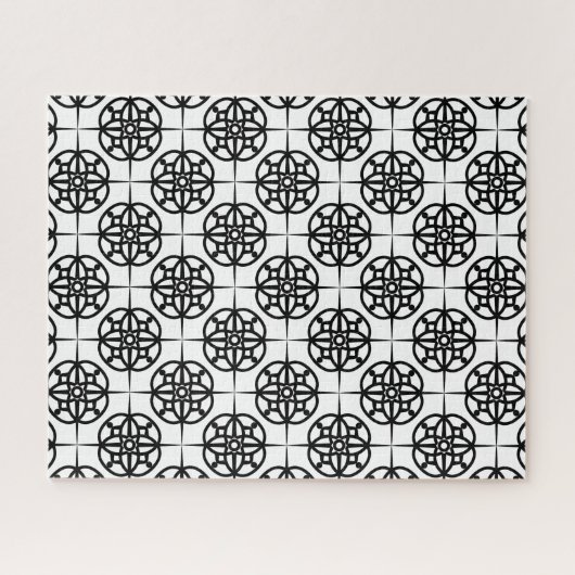 Classy Retro Vibe geometrisch patroon Legpuzzel (Horizontaal)