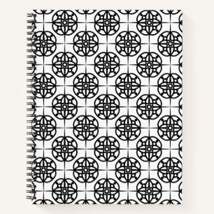 Classy Retro Vibe geometrisch patroon Notitieboek