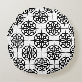 Classy Retro Vibe geometrisch patroon Rond Kussen