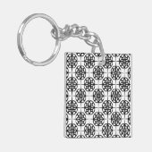 Classy Retro Vibe geometrisch patroon Sleutelhanger (Voorkant Links)