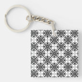 Classy Retro Vibe geometrisch patroon Sleutelhanger (Voorkant)