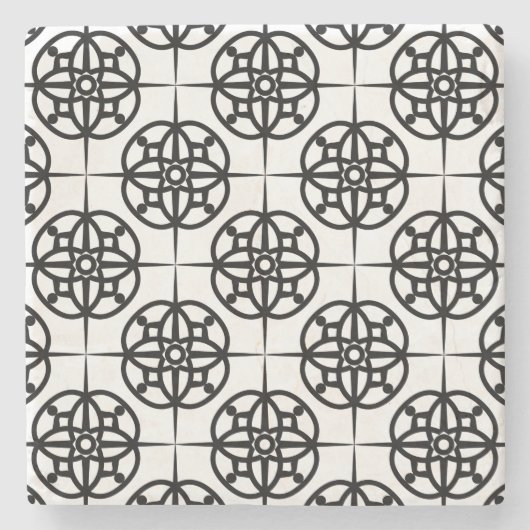 Classy Retro Vibe geometrisch patroon Stenen Onderzetter (Voorkant)
