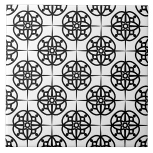 Classy Retro Vibe geometrisch patroon Tegeltje