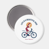 Classy Rider - Het leven is een mooie Ride Magneet (Voorkant / Achterkant)