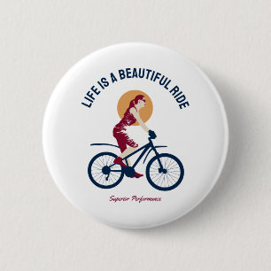 Classy Rider - Het leven is een mooie Ride Ronde Button 5,7 Cm