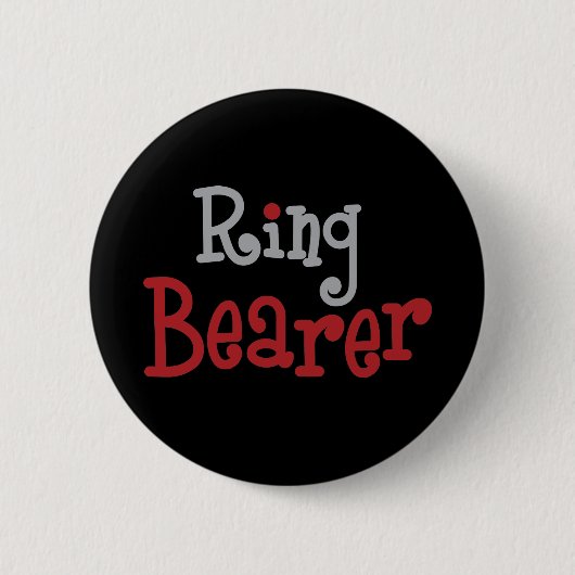 Classy Ring Bearer Ronde Button 5,7 Cm (Voorkant)