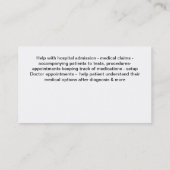 Classy RN Patient Advocate Medical Visitekaartje (Achterkant)