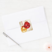 Classy Rode en Gouden ornamenten Stickers (Envelop)
