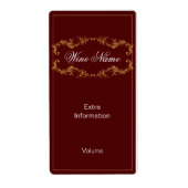 Classy rode wijn label (Voorkant)