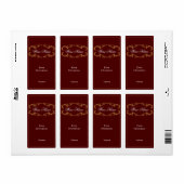 Classy rode wijn label (Full Sheet)