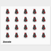 Classy rode & zwarte Stickers (Vel)