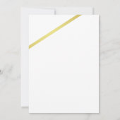 Classy Romantisch Wit & Goud Verjaardagsfeest Kaart (Achterkant)