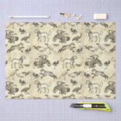 Classy Romeins Mozaïek Dieren Beige Tissuepapier (Craft)
