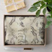 Classy Romeins Mozaïek Dieren Beige Tissuepapier (Geschenk)