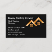 Classy Roofing Construction Business Cards Visitekaartje (Voorkant)