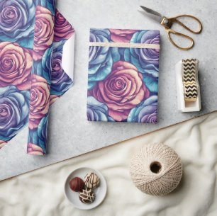 Classy Roos Flower Boho Wrapping Paper Cadeaupapier