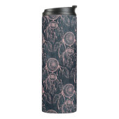 Classy Roos Gold dreamcatcher Gray Pattern Thermosbeker (Gedraaid links)