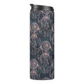 Classy Roos Gold dreamcatcher Gray Pattern Thermosbeker (Geroteerd rechts)