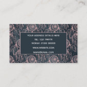 Classy Roos Gold dreamcatcher Gray Pattern Visitekaartje (Achterkant)