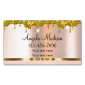 Classy Roos Gold Elegant Beauty Magnetisch Visitekaartje (Voorkant)