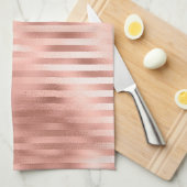 Classy Roos Gold Horizontale strepen Theedoek (Quarter Fold)