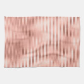 Classy Roos Gold Horizontale strepen Theedoek (Horizontaal)