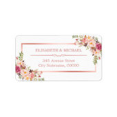 Classy Roos Gold Lijst Etiket (Voorkant)