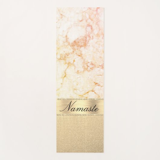 Classy Roos Gold Marble Yogamat (Voorkant)