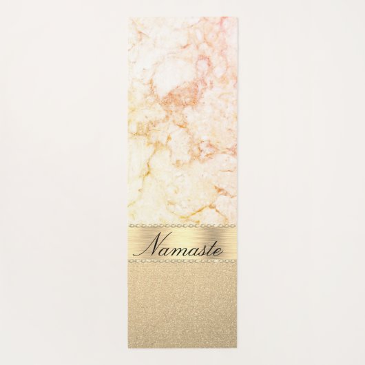 Classy Roos Gold Marble Yogamat (Achterkant)