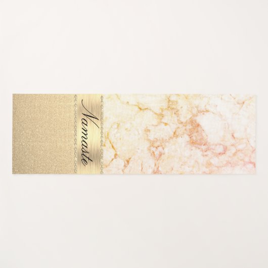 Classy Roos Gold Marble Yogamat (Voorkant (horizontaal))