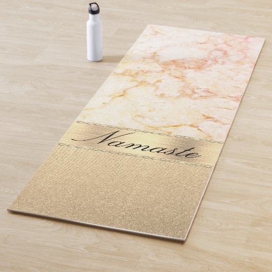 Classy Roos Gold Marble Yogamat (In situ)