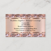 Classy Roos Gold Personal Concierge Visitekaartjes (Voorkant)