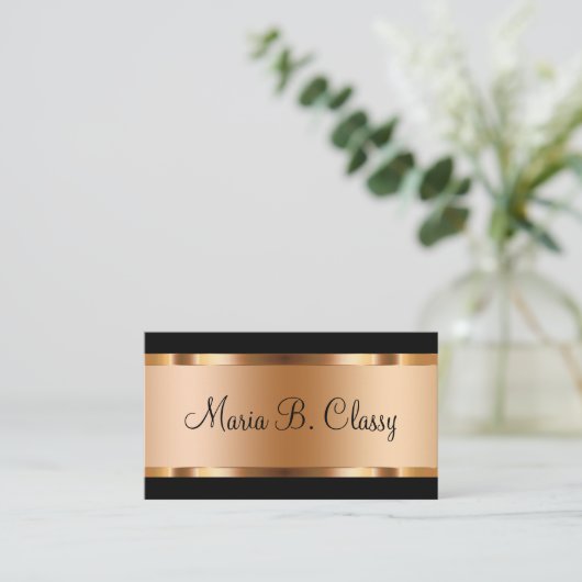 Classy Roos Gold Style Design Visitekaartje (Staand voorkant)