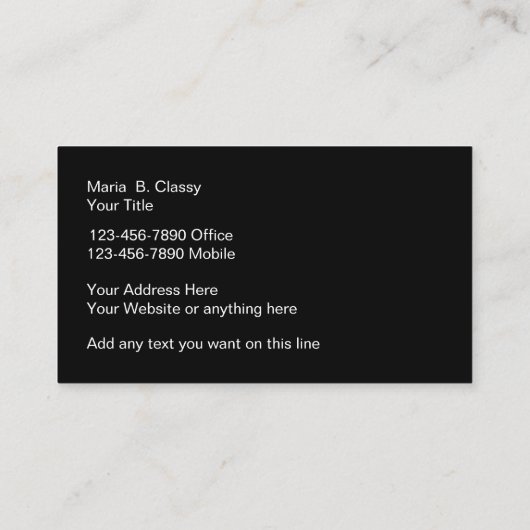 Classy Roos Gold Style Design Visitekaartje (Achterkant)