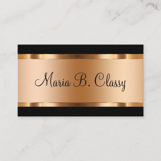 Classy Roos Gold Style Design Visitekaartje (Voorkant)